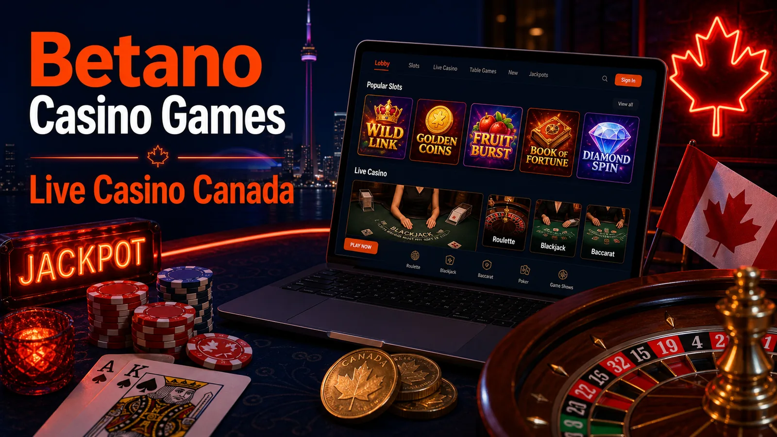 Betano Casino Games and Live Casino Canada content banner