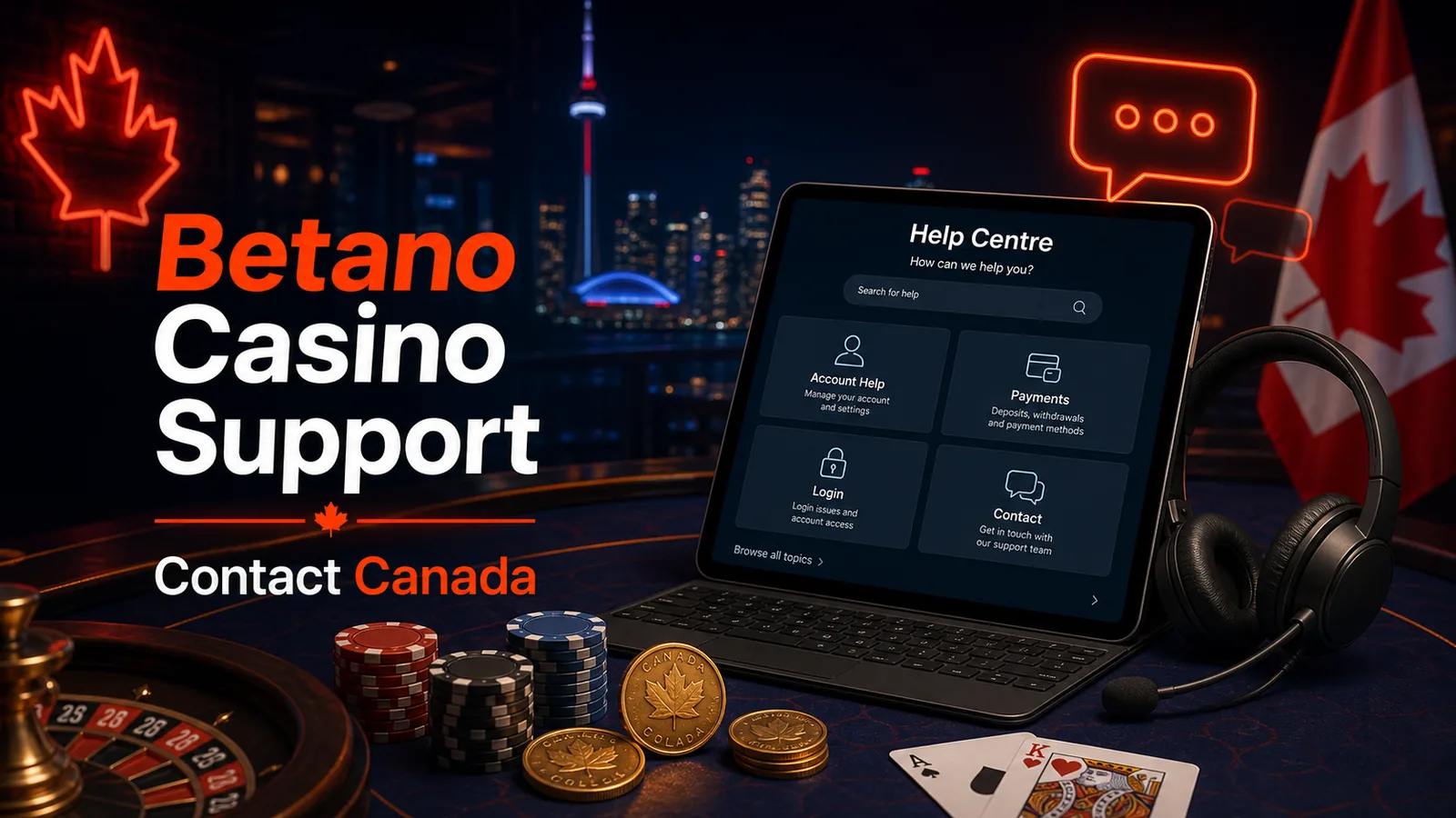 Betano Casino Support and Contact Canada content banner
